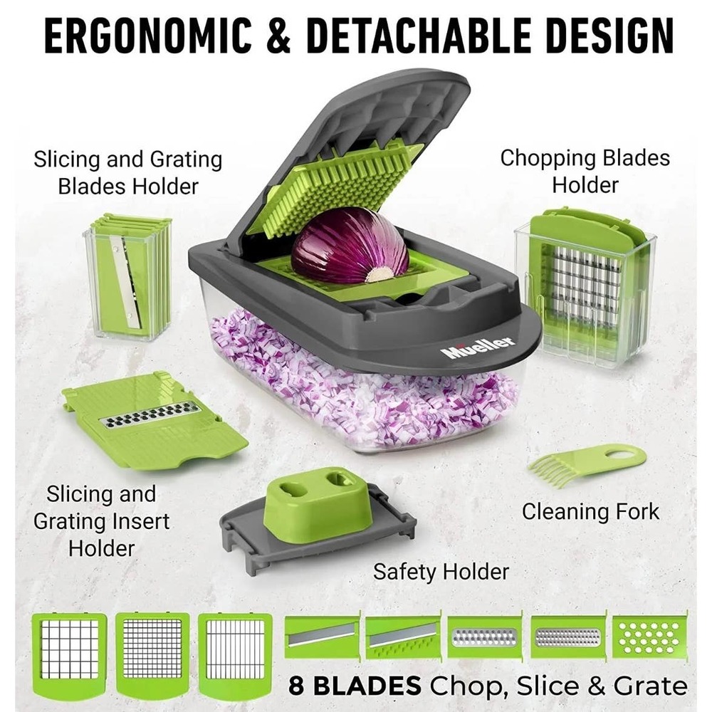 COPY - **new-Mueller Pro-Series 10-in-1 8 Blade Vegetable Slicer Onion Mincer C…